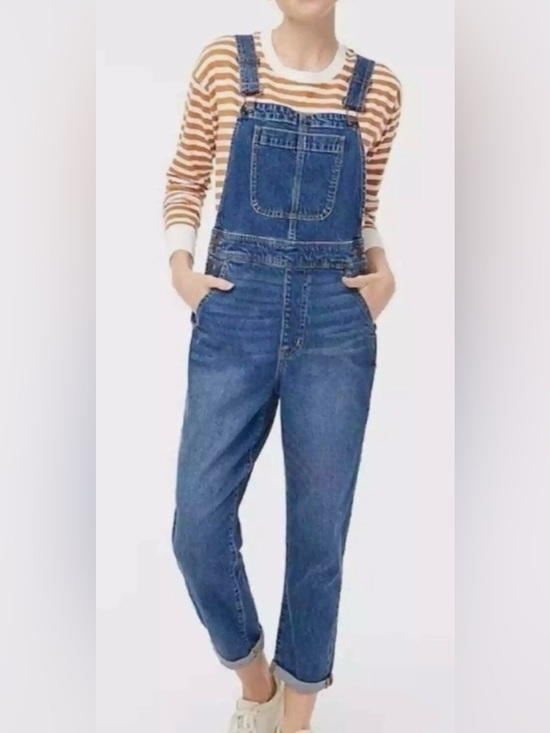 J. Crew Denim - J. Crew Re-Imagined Bib Overalls Medium Wash Women’s Size Medium